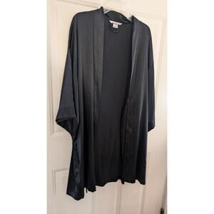 Victoria's Secret Black Open Robe Kimono with Tie Closure, Medium, Goth, Witchy